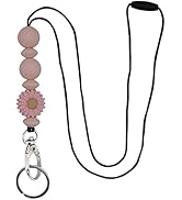 BIHRTC Badge Lanyards Fashion Silicone Beaded Lanyard Breakaway Lanyard Necklace