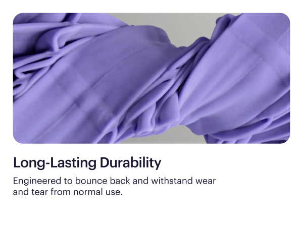 long-last durability engineered to bounce back and withstand wear and tear