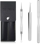 SGNEKOO Professional Facial Extraction Tool Kit, Titanium Alloy Double-Ended Pimple Popper and Bl...
