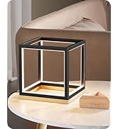 EDISHINE Modern LED Table Lamp, Minimalist Bedside Lamp with Solid Wood Base, 3 Way Dimmable, 300...