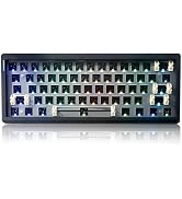 ZUOYA GMK61 60% Mechanical Keyboard Kit,Triple Mode BT5.0/ Wired/2.4GHz Wireless Gaming Keyboard ...