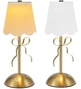 CryzhalinX 2 Pack Cordless Table Lamp,Rechargeable LED Desk Lamp,3-Color Dimmable Reading Light,V...
