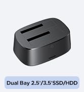 UGREEN Dual-Bay Hard Drive Docking Station for 2.5 & 3.5 SSD HDD Up to 48TB , USB C 3.0 to SATA I...