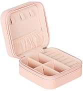 Jewelry Travel Organizer,Portable Jewelry Boxes Traveling Essentials for Women,Light Pink