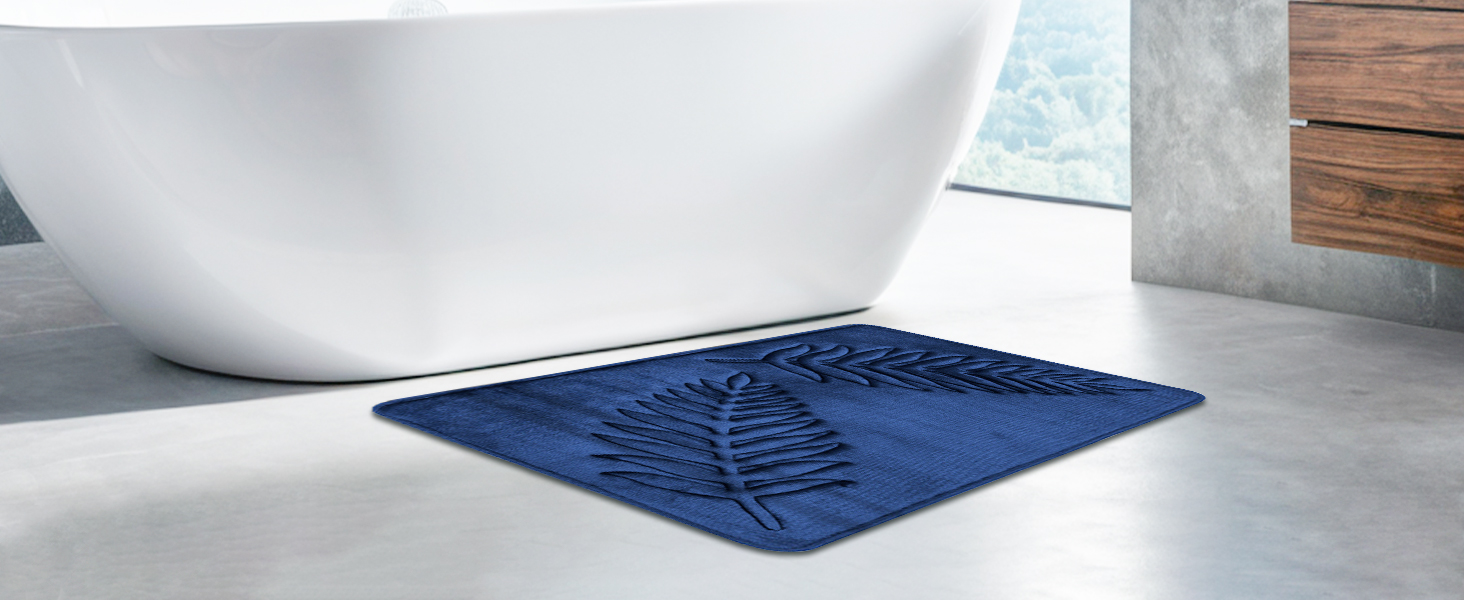 Navy Blue Bathroom Rugs