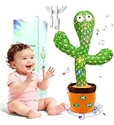 Hunfur (Rechargeable) Dancing Mimicking Talking Cactus Toy,Funny Gift for Baby Infant 6-12 12-18 ...