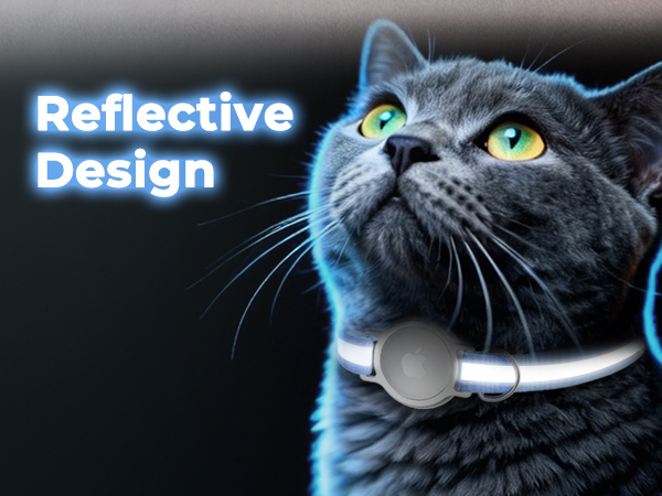 reflective airtag cat collar
