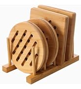 Trivets for Hot Pots and Pans,Multi-Size Wooden Heat Resistant Hot Pot Holder for Bowl/Dishes/Pad...