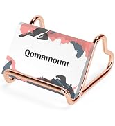 Qomamount Business Card Holder,Cute Heart-Shaped Metal Card Display Stand,Vertical Desktop Name C...