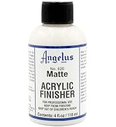 Angelus Matte Acrylic Finisher – Flexible Clear Coat for Leather Shoes, Bags, Jackets & Accessori...