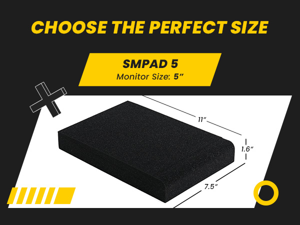 Studio monitor pads - dimensions