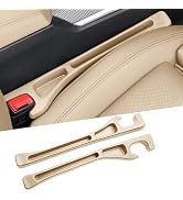 EnzeroTools Car Seat Gap Filler, 2-Pack No-Drop Seat Side Gap Seam Filler Organizer with Phone Ho...