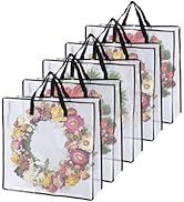 5 Pack Wreath Storage Bag 26x9 Inch Christmas Wreath Storage Container with Zipper and Handles, U...