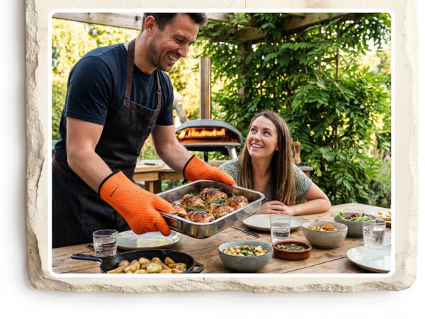 KITCHEN PERFECTION Silicone Pizza Oven Gloves -Extreme Heat Resistant Gloves