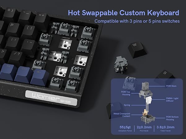Hot Swappable Custom Keyboard