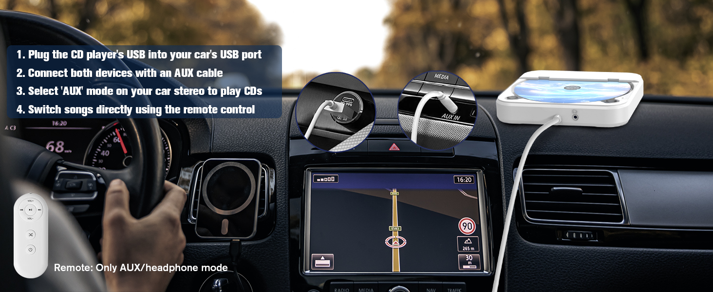 cd player portable for car