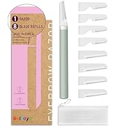 Dermaplane Razor, Eyebrow Razor with 8 Blades, Exfoliating Dermaplaning Tools for Women&Men, Faci...