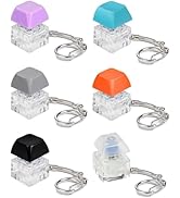 Srzllxfc 6 Pack Multicolor Mechanical Keycap Keychain Set, Fidget Stress Relief, Keycap Keychain,...