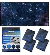 ANGSYLTH 4 Pcs Fluorescent Light Covers - 4 x 2 Feet Covers for Ceiling Lights, Magnetic Light Fi...