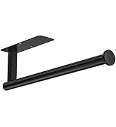 ASTOFLI Paper Towel Holder Under Cabinet, Self Adhesive and Drilling Paper Towel Holder Wall Moun...