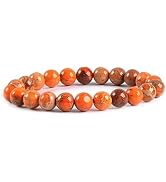 Angelstones Handmade Natural Healing Gemstone 8mm Round Beads Stretch Crystal Bracelet 7 Inch Unisex