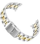 Juntan Stainless Steel Curved Solid End Tapered 20mm 22mm Watch Band Metal Watch Strap Bracelet D...