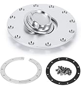 PTNHZ Universal Billet Aluminum Fuel Cell Cap Embedded Auxiliary Oil Tank Cover Flush Mount With ...