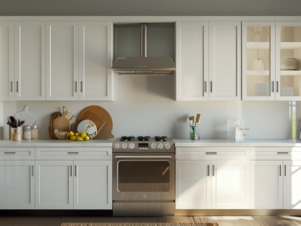 black cabinet handles