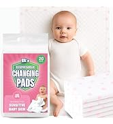 Eli with Love Disposable Baby Changing Pads - Soft, Waterproof & Leakproof Liners Absorbent Under...