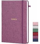 TSFPapier A5 Lined Journal Notebook – Hardcover Fabric Cover 160 Pages 100 GSM Thick Paper With E...