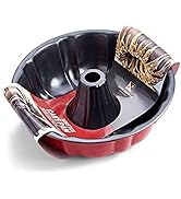KITESSENSU 9 inch Non-Stick Cake Pans, 12 Cups Premium Fluted Cake Pans for baking, Heavy Duty Ca...