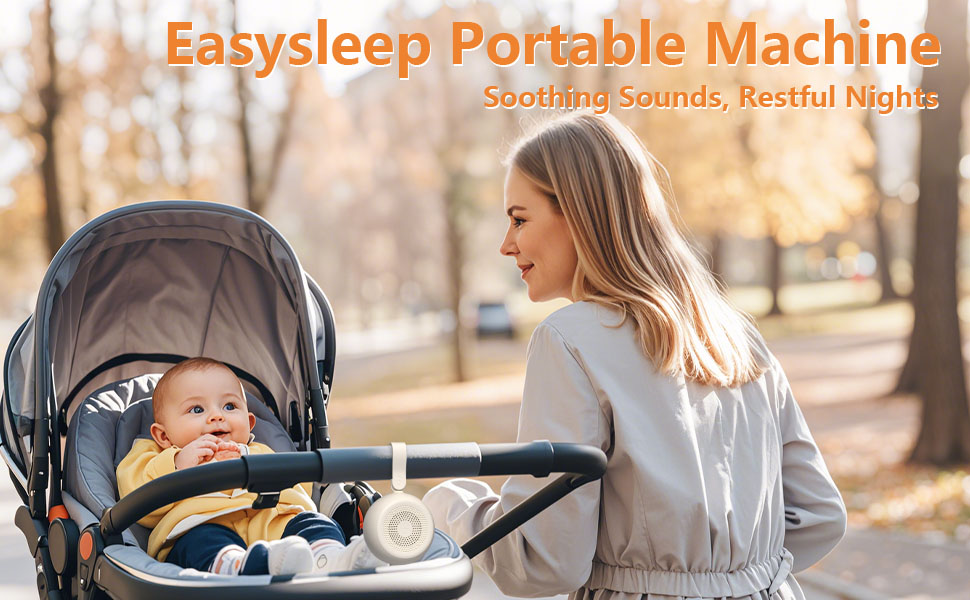 Portable sleep aid with 30 soothing sounds
