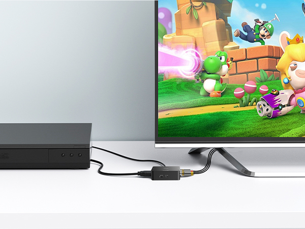 HDMI to AV 3RCA CVBs Composite Video Audio Converter Adapter
