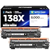 138X Black Toner Cartridge 2-Pack with Chip Compatible with HP 138X W1380X 138A W1380A Toner Repl...