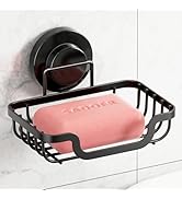 TAILI Soap Holder Bar Dish Suction Cup, Bar Shampoo Rack for Shower Wall, Draining Soap Saver Tra...