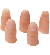 GANPUB 5Pcs Cream-Coloured/Set Magic Trick Fingers Fake Thumb Tips Stage Show Prop Prank Toy,Nove...
