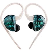 KZ AS10 Monitors Headphone Earbuds 5 Balanced Armature Driver, Noise Cancelling Headphones Wired ...