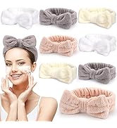 UMIKU 8 Pack Spa Headband for Women Makeup Headband Facial Headbands Soft Coral Fleece Skincare C...