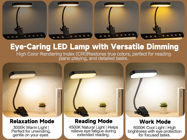 Eye-Caring LED Lamp with Versatile Dimming
