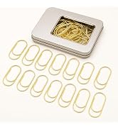 NELJIBEHU 50 Pcs Jumbo Gold Paper Clips –Planner Paper Clips, Gifts for Planner Lovers