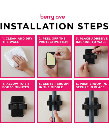 berry ave storage and organization broom holder grippers mop hanger drawer dividers separators