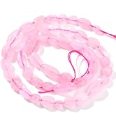 HAAMIIQII Natural Rose Quartz Crystal Pebble Stone 5-8mm Small Irregular Freeform Tumbled Loose G...