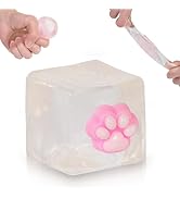 Ssqauvig Cat Paw Ice Cube Squishy,Medium 1.98 Inch Stress Cube Squeeze Toy,Soft Slow Rebound Squi...