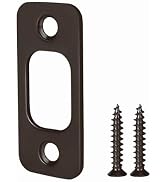 Siwil Round Corner Deadbolt Strike Plate, 1" X 2-1/4“ Door Backplate, Stainless Steel – 1 Pack, B...