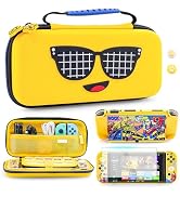 RHOTALL 7 in 1 Yellow Banana Carrying Case Set for Nintendo Switch OLED,Portable Traveler Accesso...