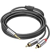 Ubramac 3.5mm to RCA Cable, RCA Male to Aux Audio Adapter HiFi Sound Headphone Jack Adapter Metal...