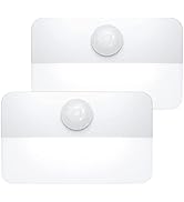 AMIR 2 Pack Motion Sensor Stair Light for Indoor, Battery-Powered LED Night Light, 40 Lumen 6500K...