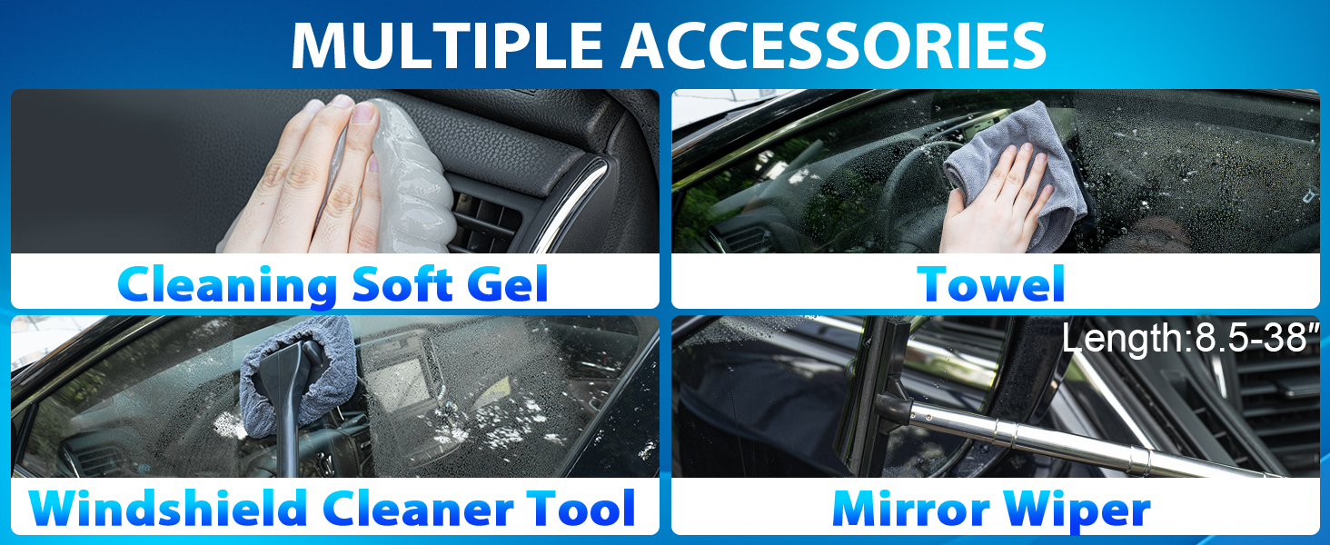 Gray Car Interior Cleaning Kit
