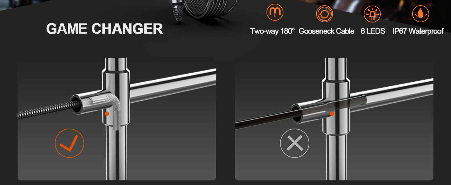 borescope with articulated head