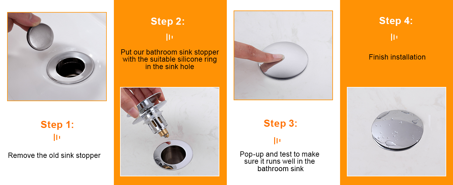Universal Bathroom Sink Drain Stopper